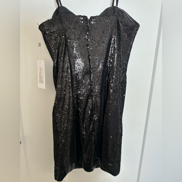 NWT Torn by Ronny Kobo Lindsay Black Sequin Bow Mini Dress - Picture 5 of 5